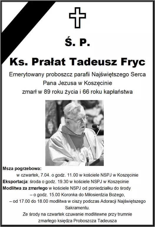 Ś.P. ks. Prałat Tadeusz Fryc
